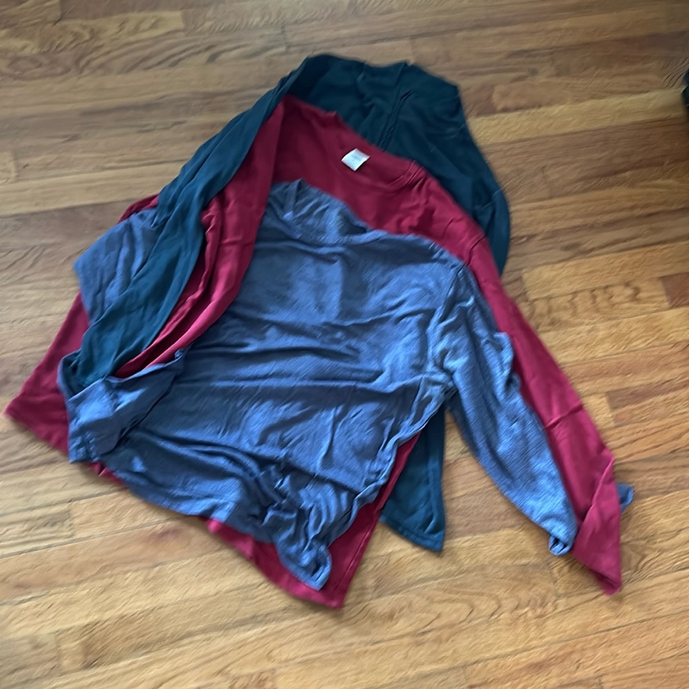 3 XL Long Sleeve Ski Undershirts various colors
